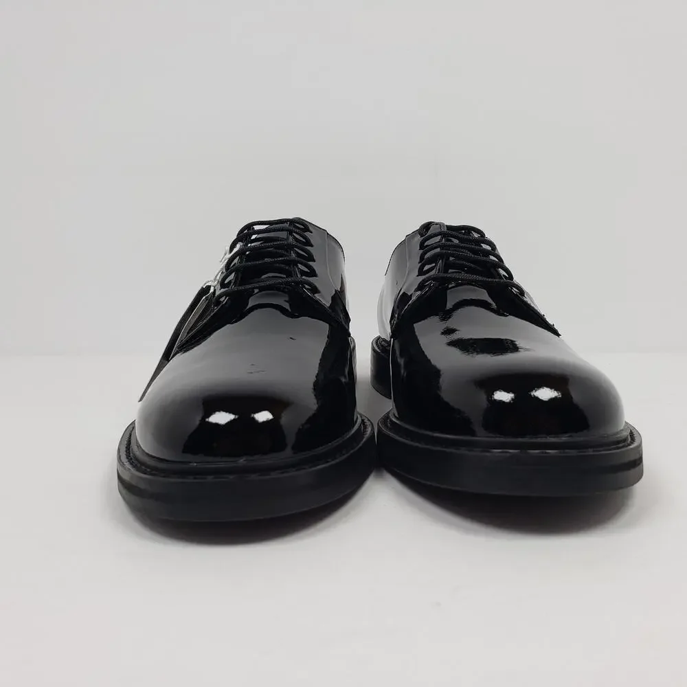 H&M Premium Mens Size EU 40 US 7.5 Black Patient Leather Dress Oxford Shoes
